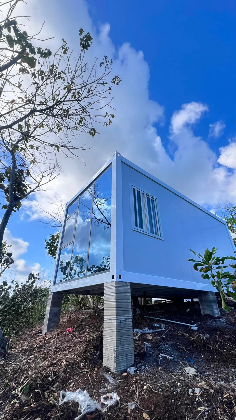 Modul container di lahan berbukit